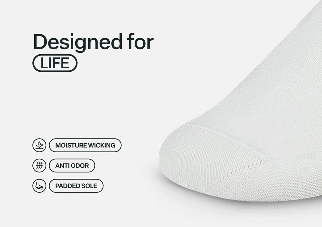 Padded Sole Socks - White